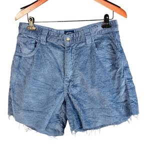 Noah NY Brisbane Moss Corduroy Cut Off Shorts Mens 32 Light Blue Streetwear